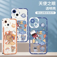 cat and mouse tom and jerry angel eyes phone cases for iphone 13 12 11 pro max mini xr xs max x back cover