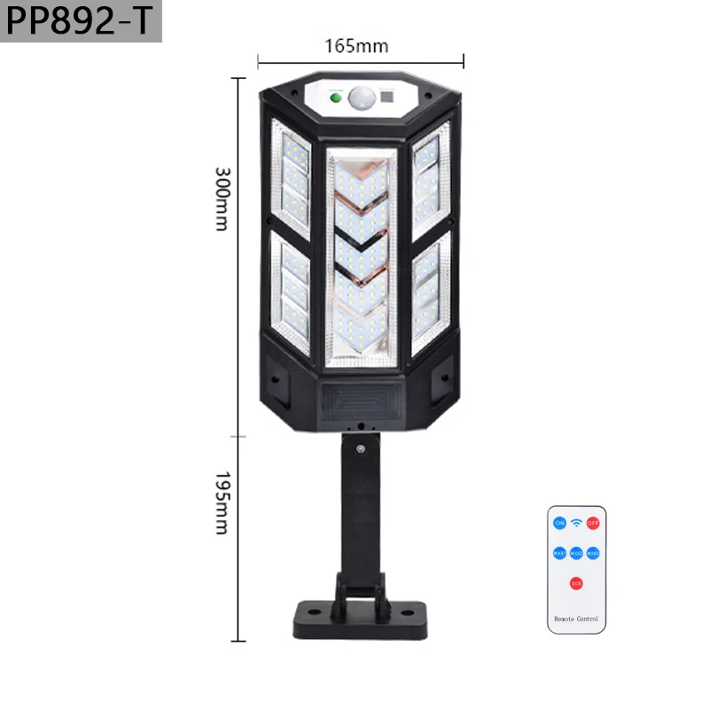 

Newest Outdoor Solar Lamp Solar Led Light of Motion Sensor 3 Mode Garden Light Street Lamp Waterproof Lightning Protection