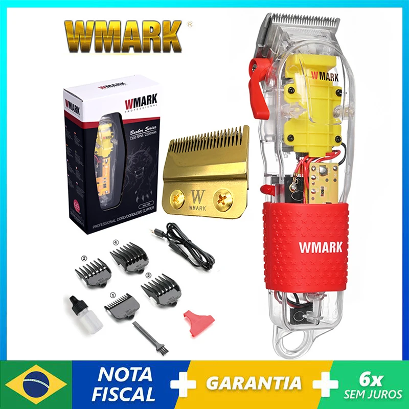 

WMARK Professional Rechargeable Clipper Electric Hair Cutting Machine With Replace Blade For Men Lithium Beard Hair Trimmer
