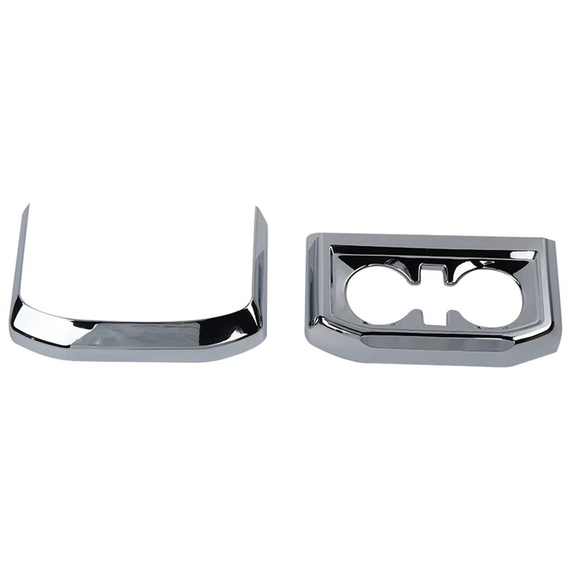 

For Ford F150 F-150 2021 2022 Car Center Console Rear Armrest Cup Holder Cover Trim Frame Decoration Sticker Accessories
