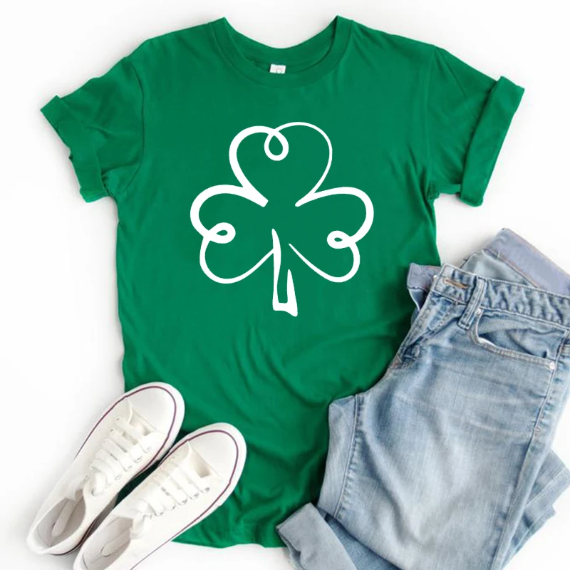 

Shamrock Graphic Tees Women St. Patrick Days Tshirt Personalised St Patricks Day Women Clothes Irish Tops Kawaii Green Tee M