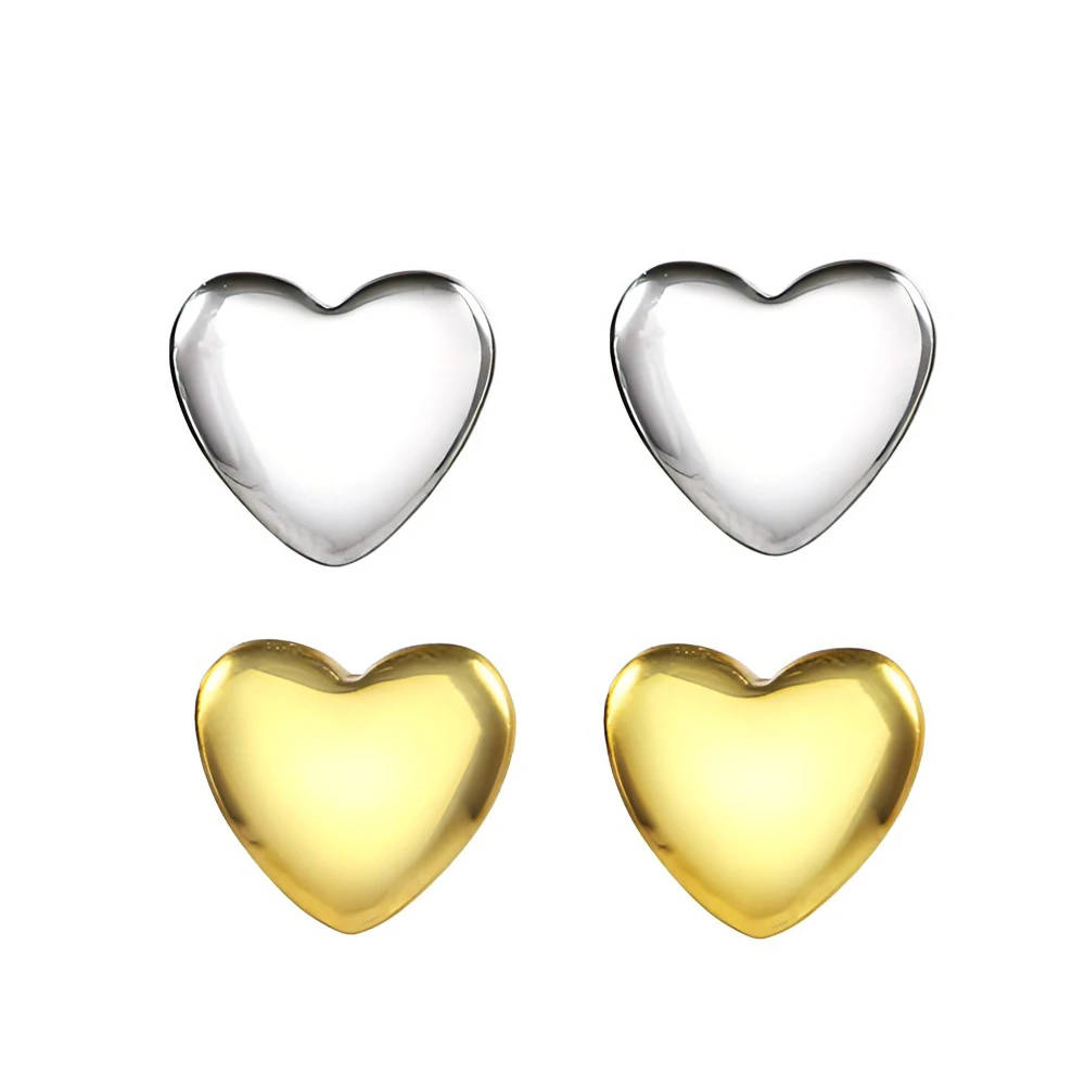 

Fashion Sweet Love Stud Earrings 18K gold-plated Heart-shaped Ladies Steel Piercing Modern Earrings for Women