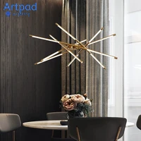 artpad modern nordic goldblack led chandeliers lighting for living dining room home decoration hanging lamp minimalist style