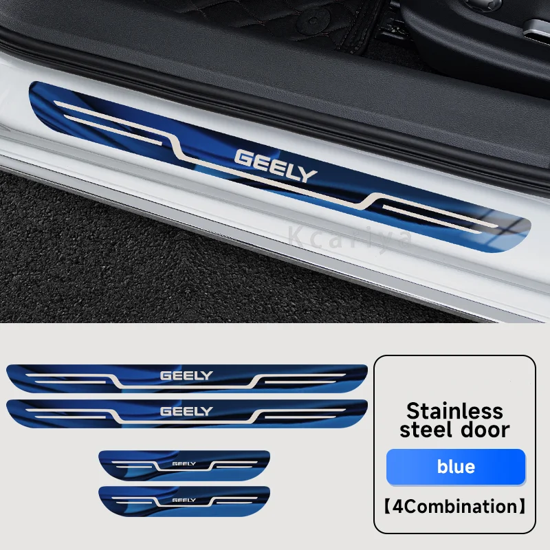

Автомобильная накладка на порог из нержавеющей стали для Geely Monjaro Coolray Tugella GX3 Atlas Emgrand EC7 GC6 GC9 CK EC8 Tihao GT Sport