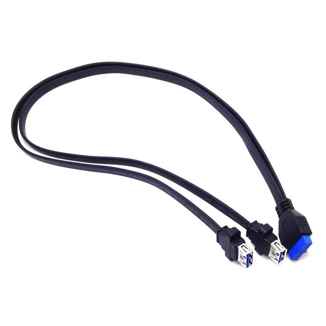 

0.3M Dual 2 Port USB 3.0 Front Panel Extension Cable a Type Female to 20 Pin Box Header Female Slot Adapter Cable