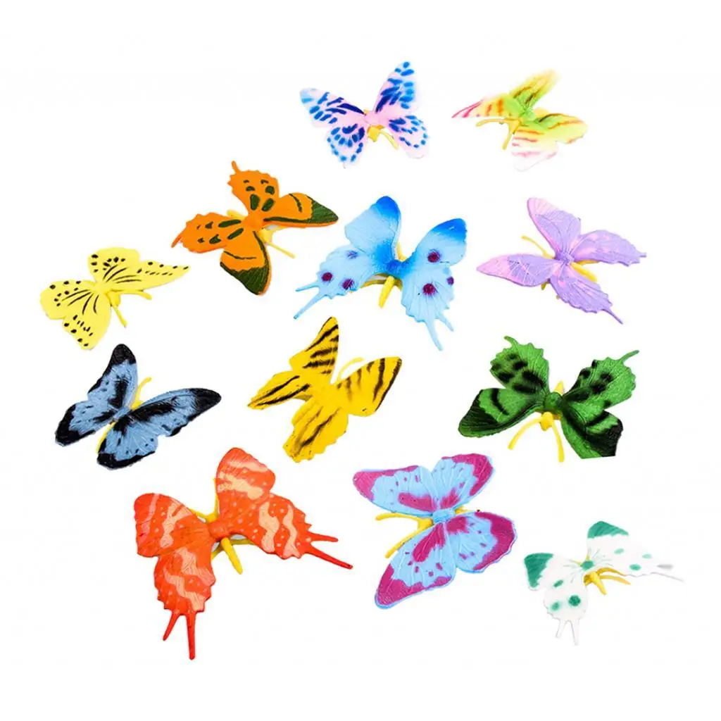 

12 Pack Miniature Butterfly Character Model Toys for Kids