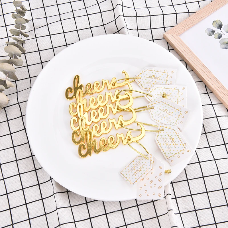 

Wedding Gifts For Guests Cheers Word Beer Bottle Opener Creative Kitchen Gadgets Gold Color Zinc Alloy Made Beer Opener