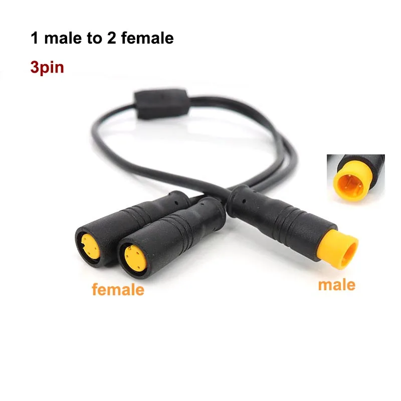 

Водонепроницаемый разветвитель M8 Y 1-в-2 2/3 контакта 9 мм для электровелосипеда