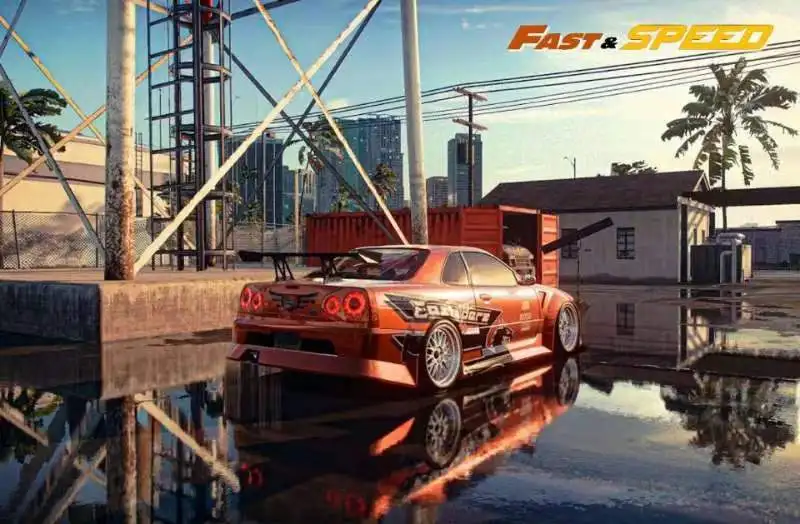 Быстрая скорость 1:64 Skyline GT-R R34 Z-Tune ОГРАНИЧЕННАЯ МОДЕЛЬ из сплава украшения