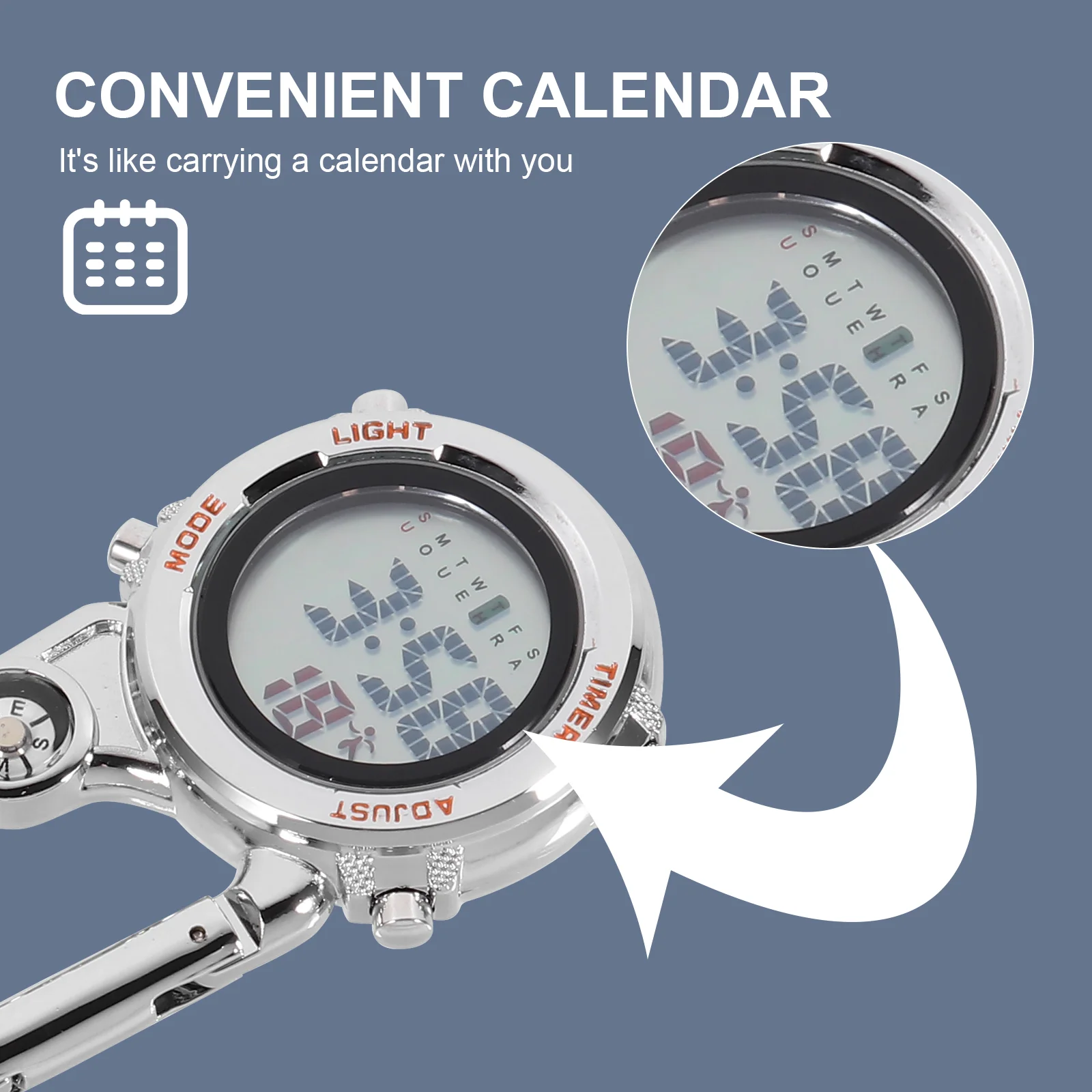 Мини-карманные часы для медсестры альпинизма карабина выживания брелок из