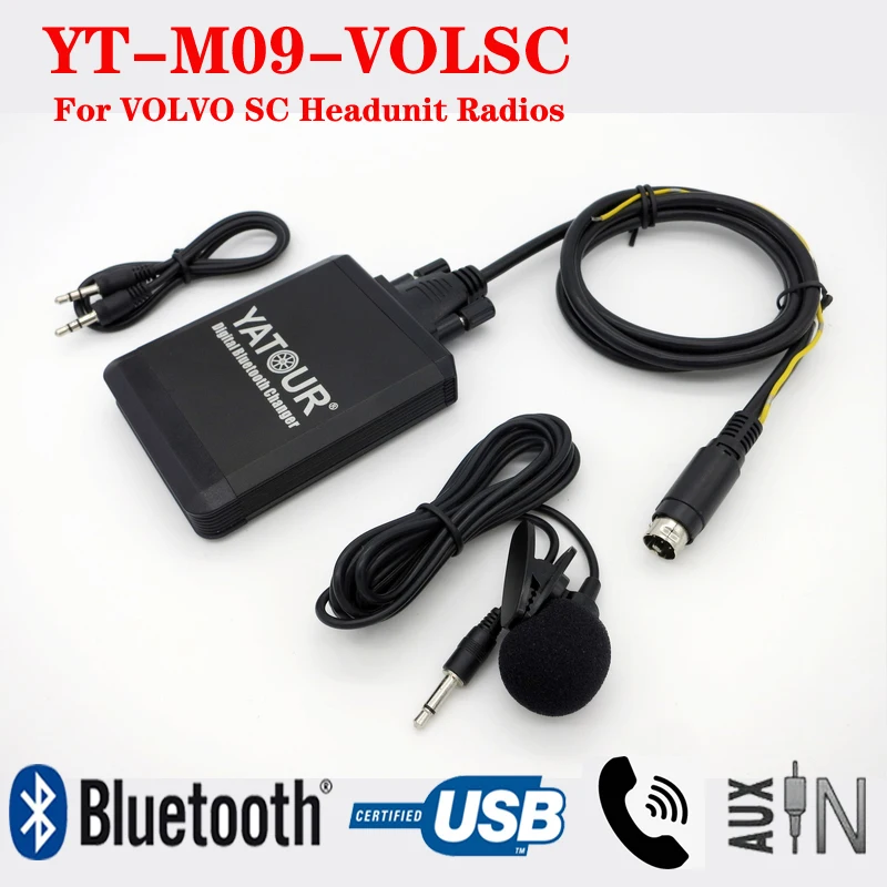 

Bluetooth MP3-плеер Yatour с USB, комплект для телефонных звонков, M09 медиа Bluetooth адаптер для Volvo SC головное устройство с поддержкой USB3.0 FLAC APE WAV