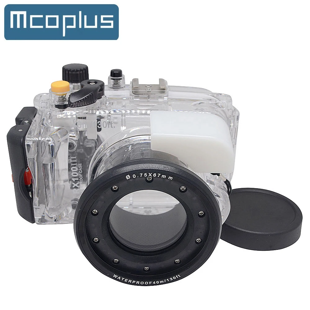 Фото Mcoplus RX100III 40 м/130 футов подводный водонепроницаемый чехол-чехол для камеры Sony DSC-RX100 III RX100 Mark III RX100 III №2