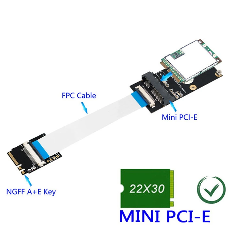 

Адаптер A + E-Mini PCI-E для сетевой карты среднего и полноразмерного размера