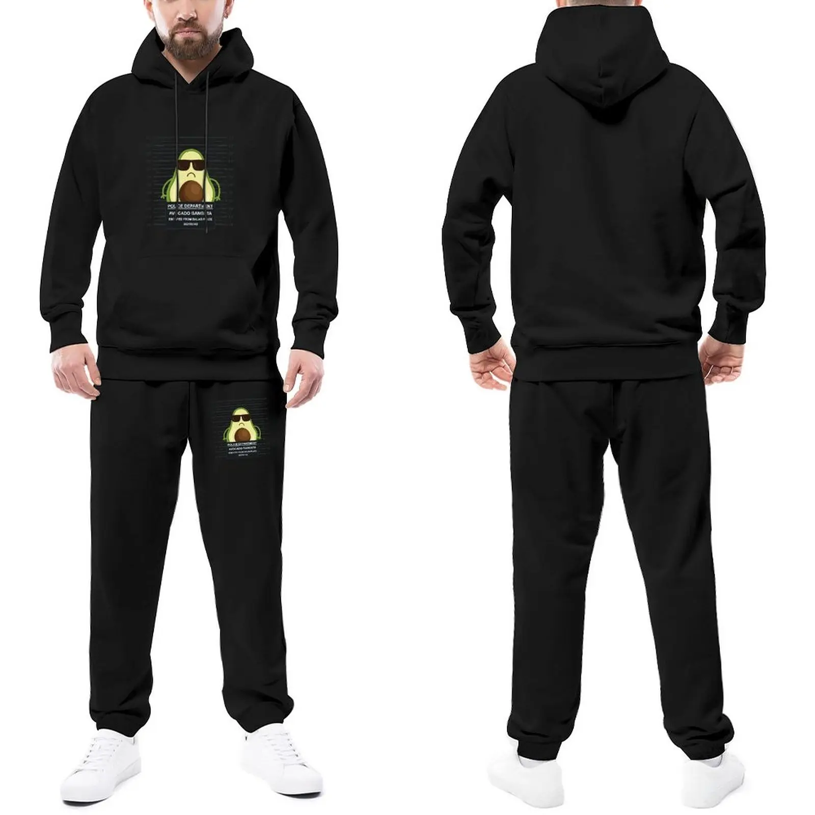 

Tracksuit Set Avocado Escapes Salad Plate Hoodie Set Food Hoodie Set Oversize Casual Jogging Suit Men Trendy Hoody Sweatpant Set