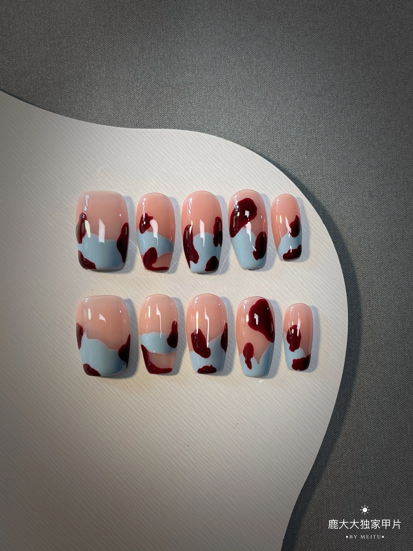 

10pcs2022new European And American Net Red Color Leopard Nail Art Handmade Custom Nail Art Patch Nails Fake Nails Press On Nails