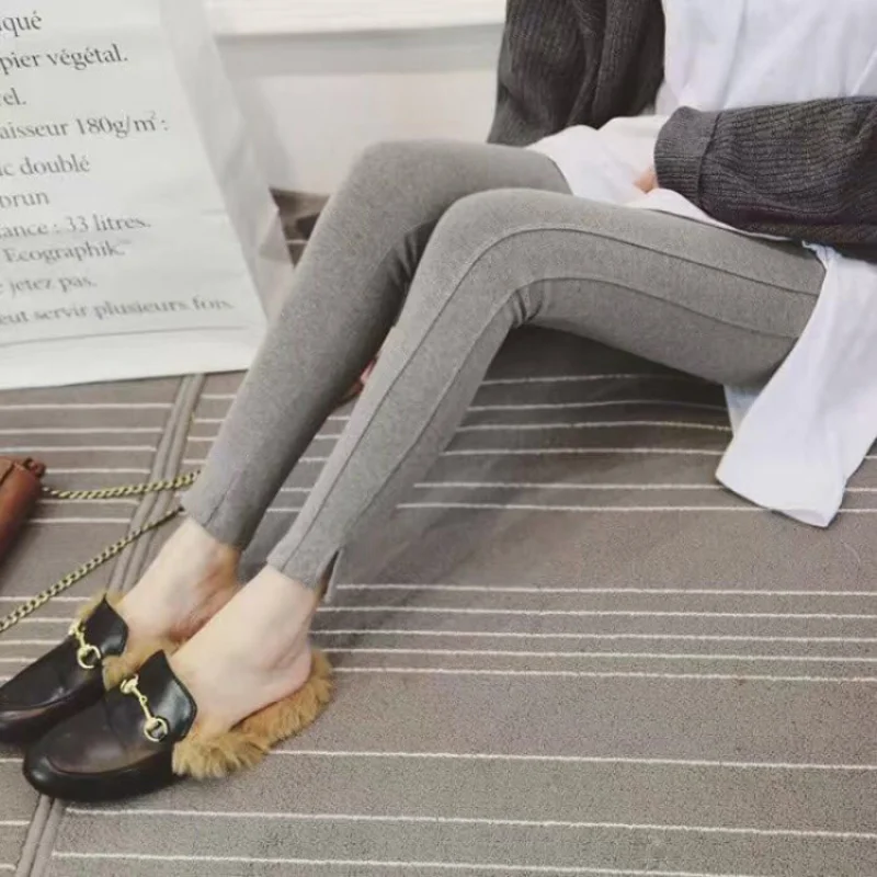 

Spring Summer Thin Cotton Maternity Legging Side Splits Patchwork Pencil Pants Clothes for Pregnant Women Casual Slim Pregnancy