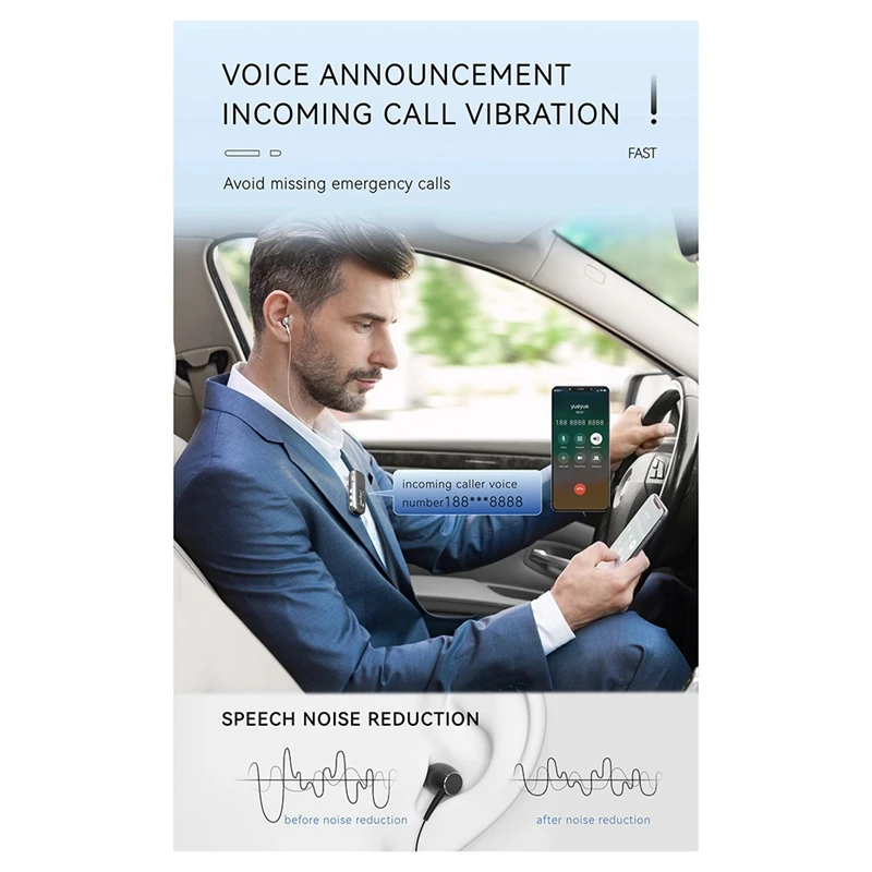 Новые бизнес-наушники с клипсой громкая связь Bluetooth V5.4 ЖК-дисплей беспроводная