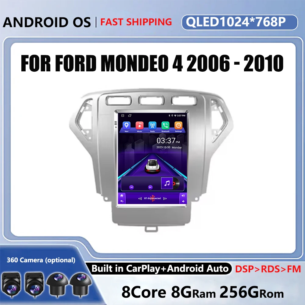 ОС Android для Ford Mondeo 4 2006-2010 Автомобильная система Радио Видео Мультимедийная