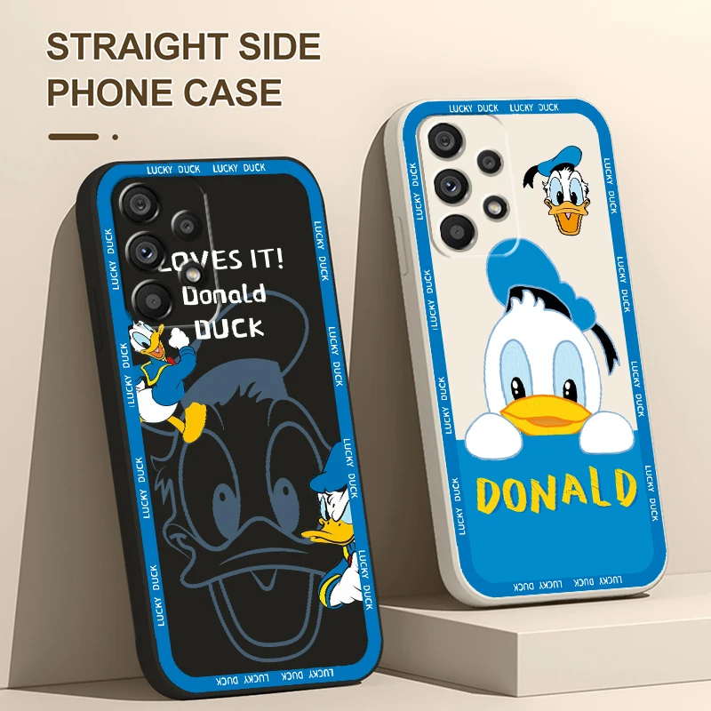 

Disney Donald Duck Liquid Rope Phone Case For Samsung A73 A53 A33 A52 A32 A23 A22 A71 A51 A21S A03S A50 A30 5G Cover