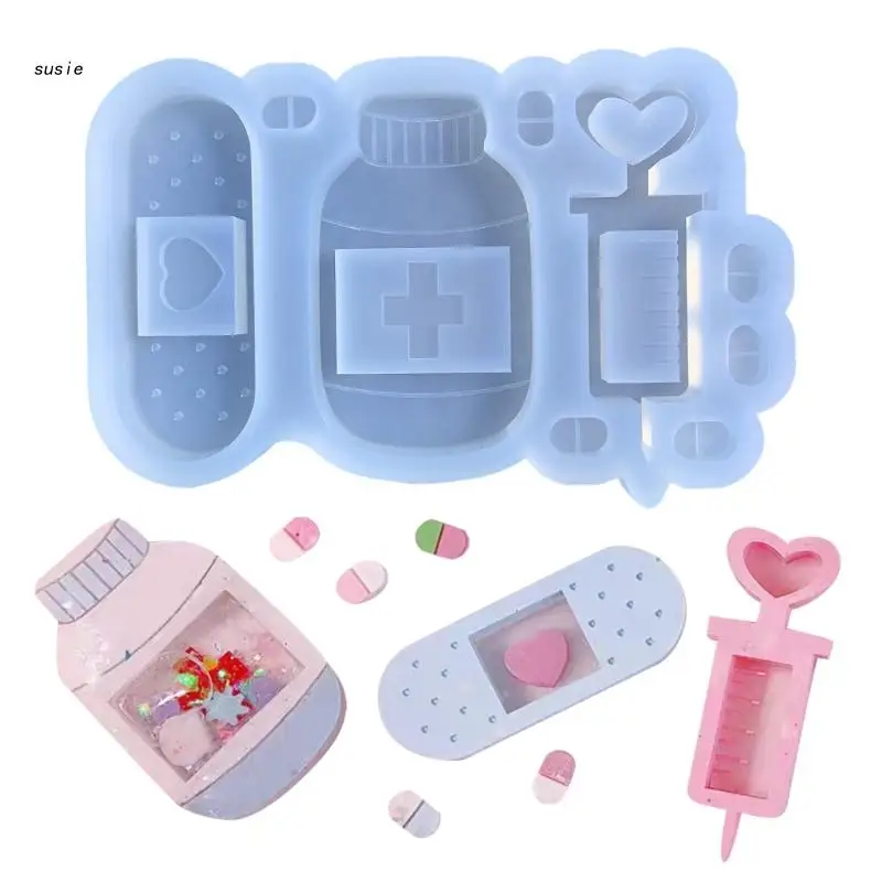 

X7YA Quicksand Shaker Crystal Epoxy Resin Mold DIY Hanging Pendant Silicone Mould