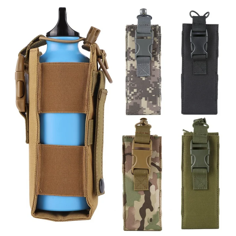 

Tactical Water Bottle Bags 600D Nylon Kettle Cover Hanging Waist Pouch Outdoor Cycling Climbing Camping Holder For Molle System