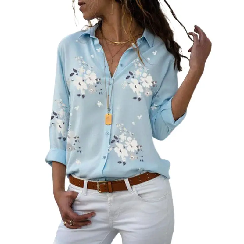 

Long sleeve Women's Shirt 2021 Lapel shirt Casual top