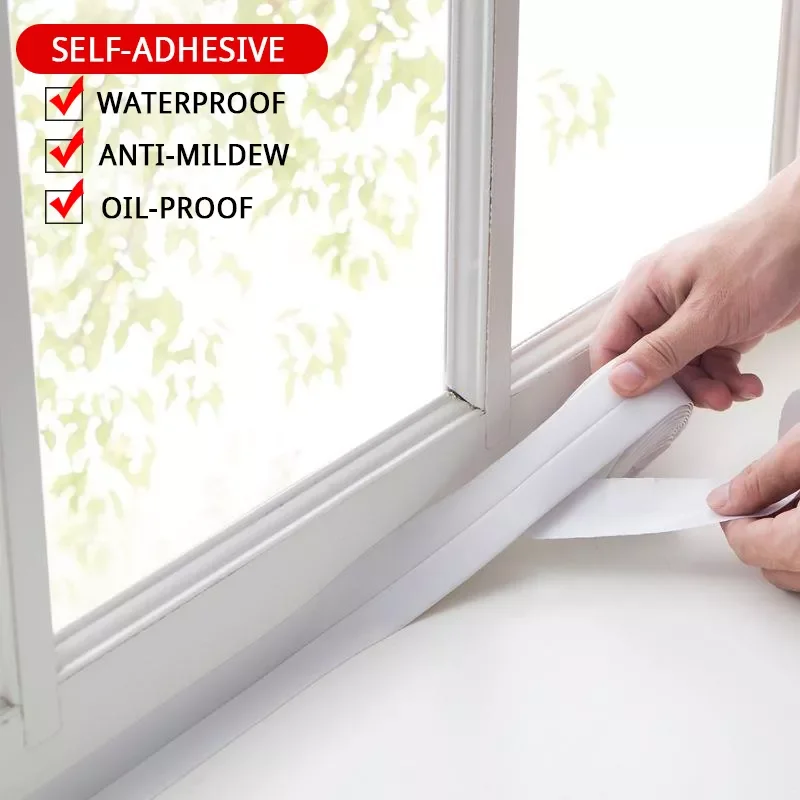 

PVC Kitchen Bathroom Border Tools Crack Wall Sealing Strip Waterproof Tape Rust-proof Adhesive Tile Crack Repair Mold Tape