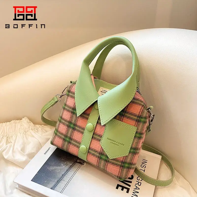 2023 Summer Fashionable PU Bag Handheld Checker Bags for Women Versatile Casual Crossbody Bags Unique Designer One Shoulder Bag