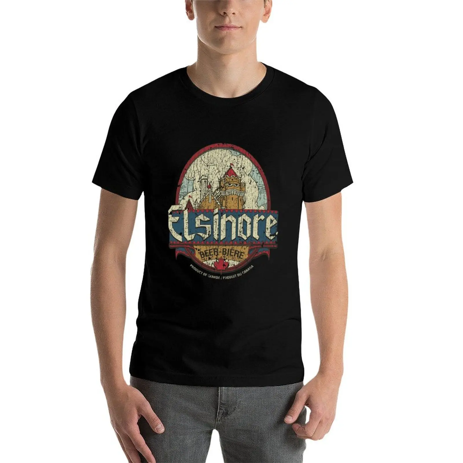 Фото Винтажная футболка Elsinore Beer 1983, спортивный топ с короткими рукавами №3