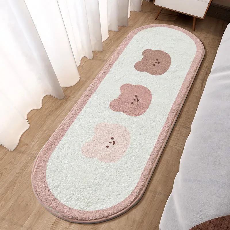 

Rugs & Mats 50*120 Thickened Bedroom Carpet Cute Girl Bedside Blanket Cartoon Living Room Bay Window Mat