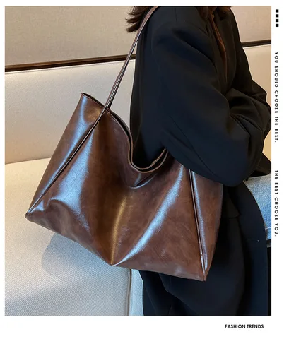 Повседневная Большая Сумка SEMALAYA, новинка 2024, модная простая женская сумка ins, сумка на плечо, вместительная сумка-тоут для поездок