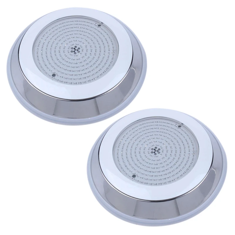 

2X 18W Stainless+PC Filled LED Swimming Pool Lights RGB Multi-Color 12V