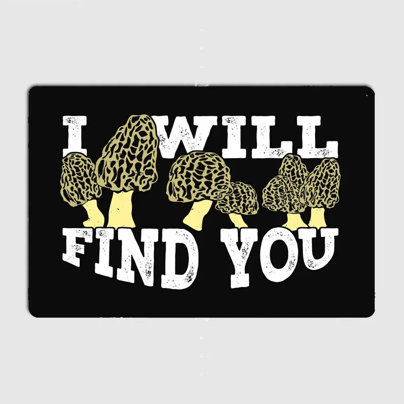 

Mushroom Picker Design Metal Plaque Pub Painting Wall Mural Printed Sign Tin Sign Poster