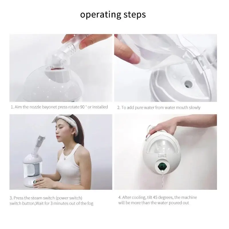 Нано-отпариватель для лица с выдвижной вращающейся на 360 градусов ручкой 10