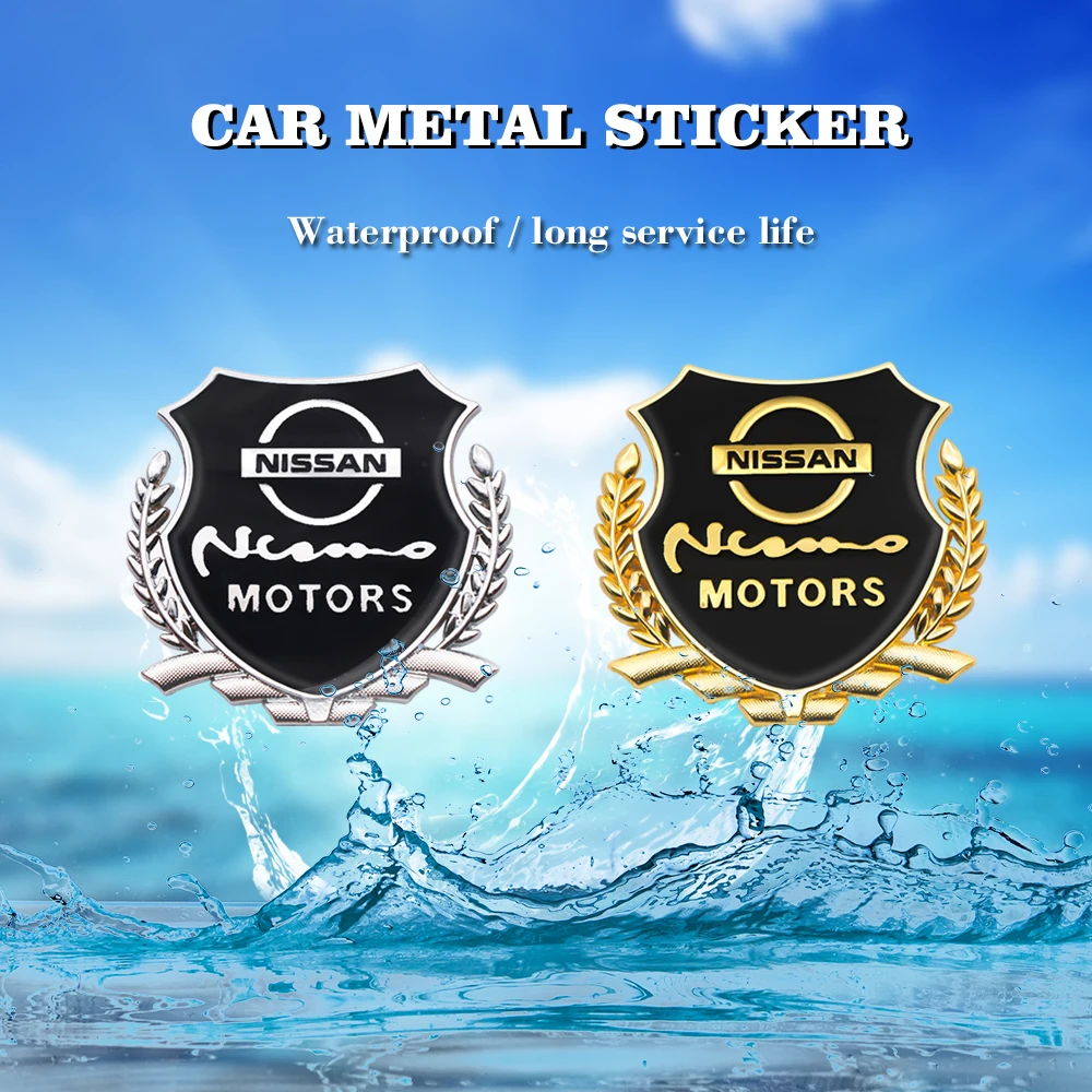 3D металлический значок на боковое окно наклейки боковые двери эмблема для Nissan