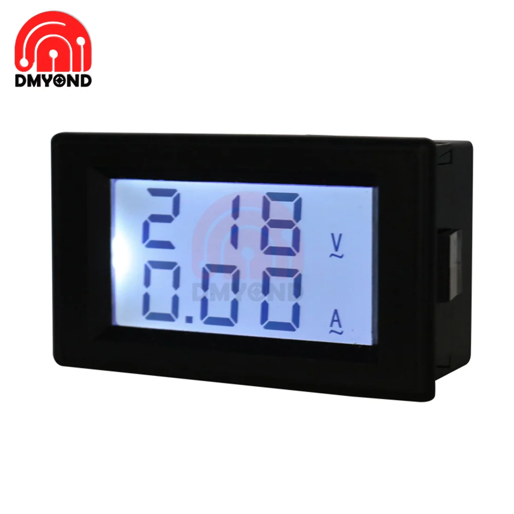 

Dual Display LCD Crystal Direct Reading AC Ammeter Voltmeter 100A AC80-300V AC190-450V Voltage Current Meter with Transformer
