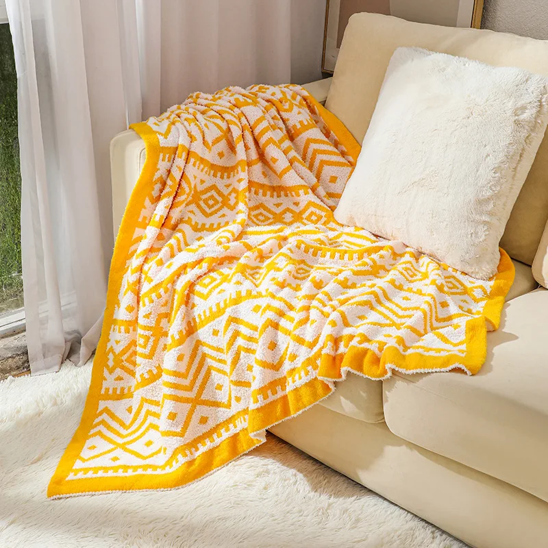 

Bohemian Woolen Throw Blanket, Sofa Cover, Air Conditioning Quilt,Soft Warm Knitted Blanket,Shawl,Bedspread,Hotel Bed End Towel