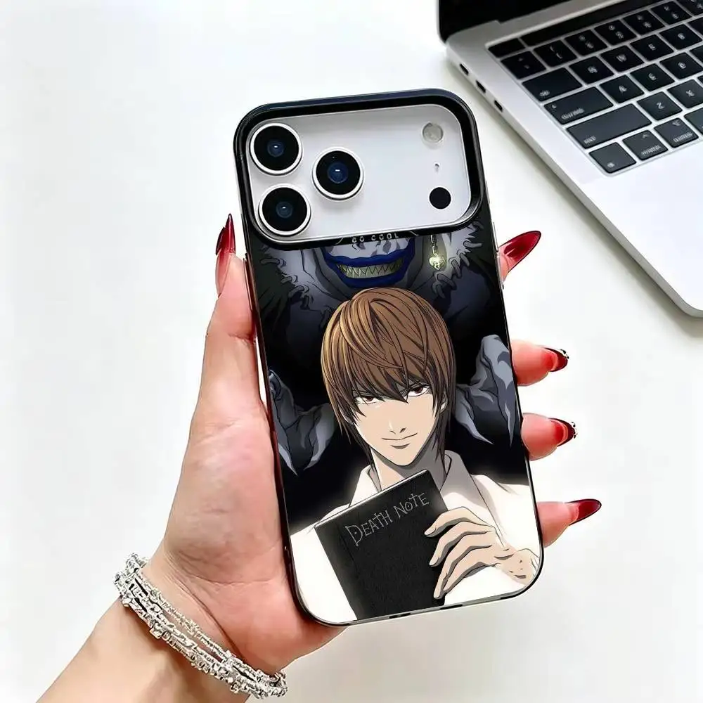 Чехол для телефона M-Manga D-Death N-Note R-Ryuk DNR для iPhone 17, 16, 15, 14, 13, 12, Plus, Pro Max, цветной, серебристо-черный. (art.: 3920dd2183c0e) - 3920dd2183c0e