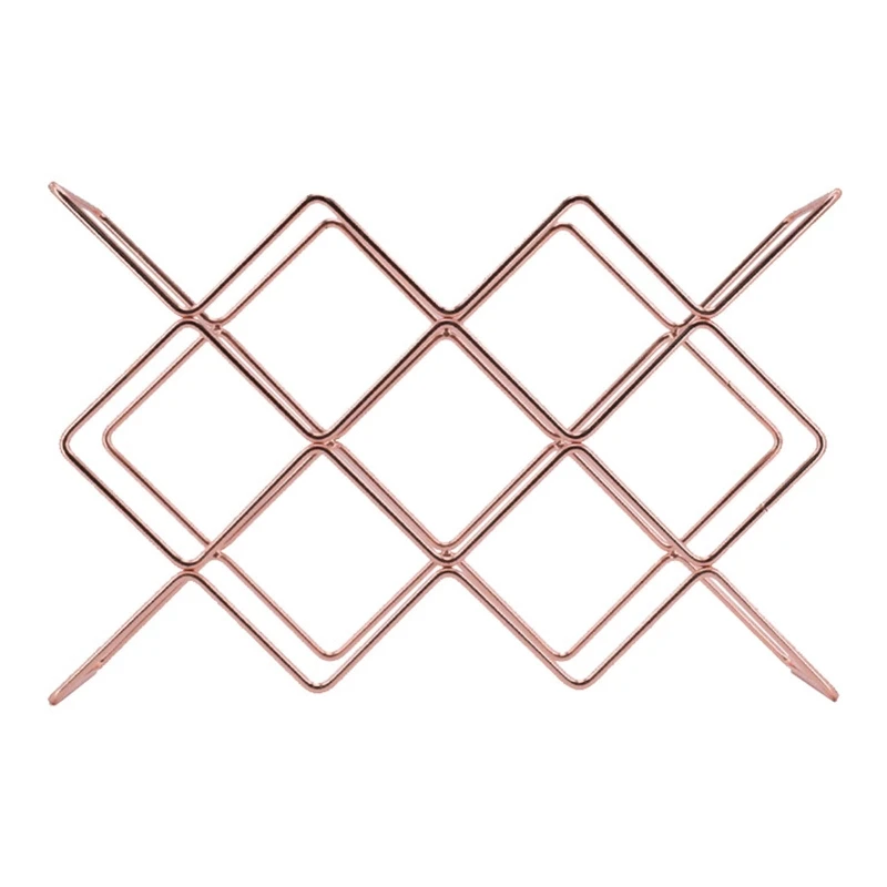 

Countertop Wine Rack Stand Iron Wine Display Organizer Rack Modern Ornament for Kitchen Dinning Table Countertop Cabinet