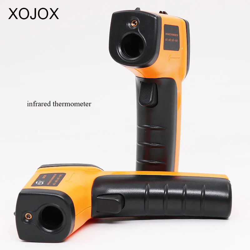 

XOJOX Digital Infrared Thermometer -50~400℃ -58~752°F Pyrometer Meter LCD Display Non-Contact Laser IR Temperature Gun For Home