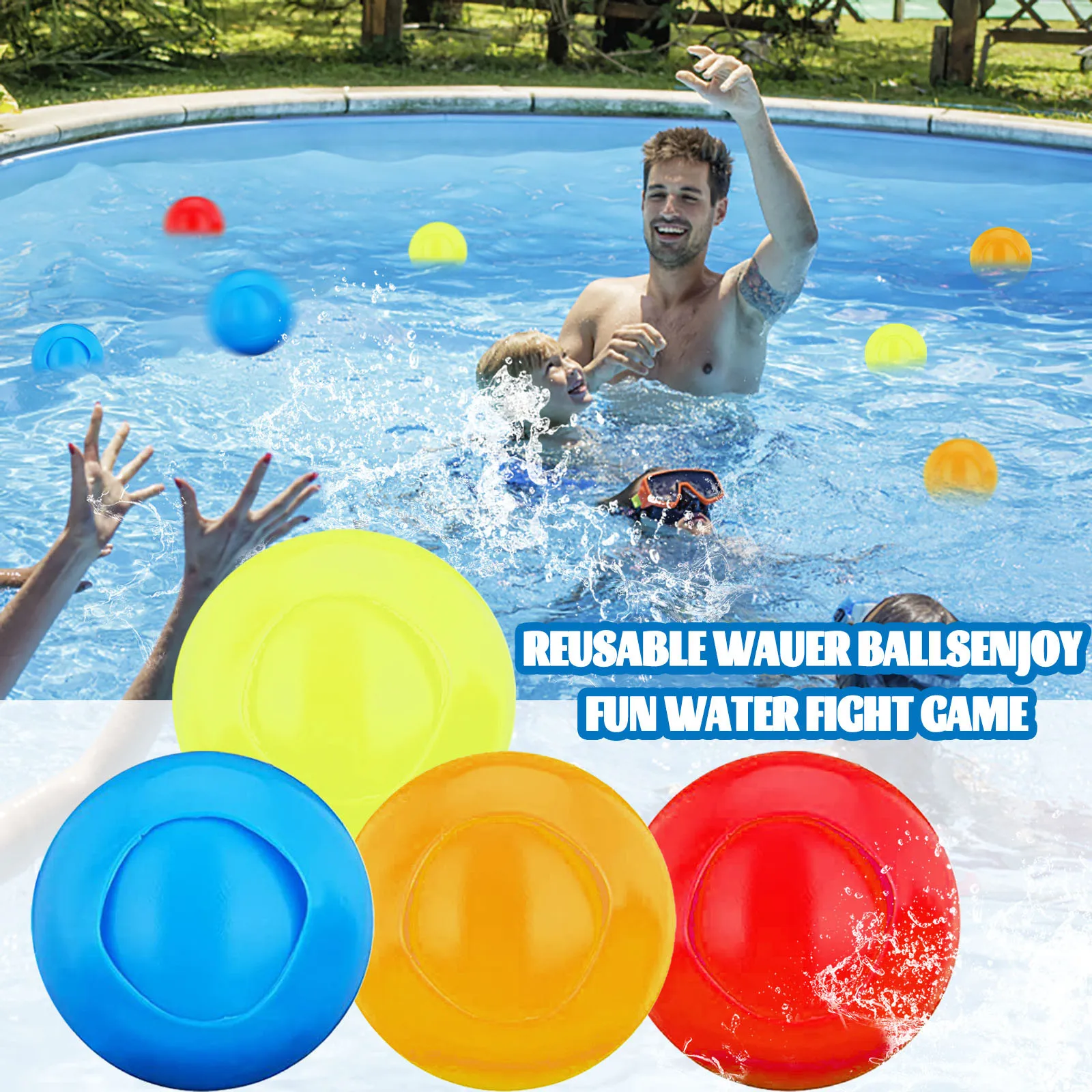 

Summer Water Balloon Reusable Fast Fill Water Balloon Bomb Splash Dip Ball Outdoor Indoor Hitting Water Toys For Children New