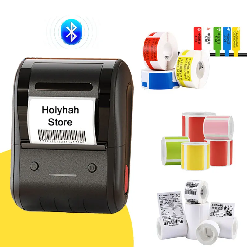 Портативный Ручной Bluetooth термопринтер Niimbot B203 мини-принтер штрих-кодов QR-кодов |