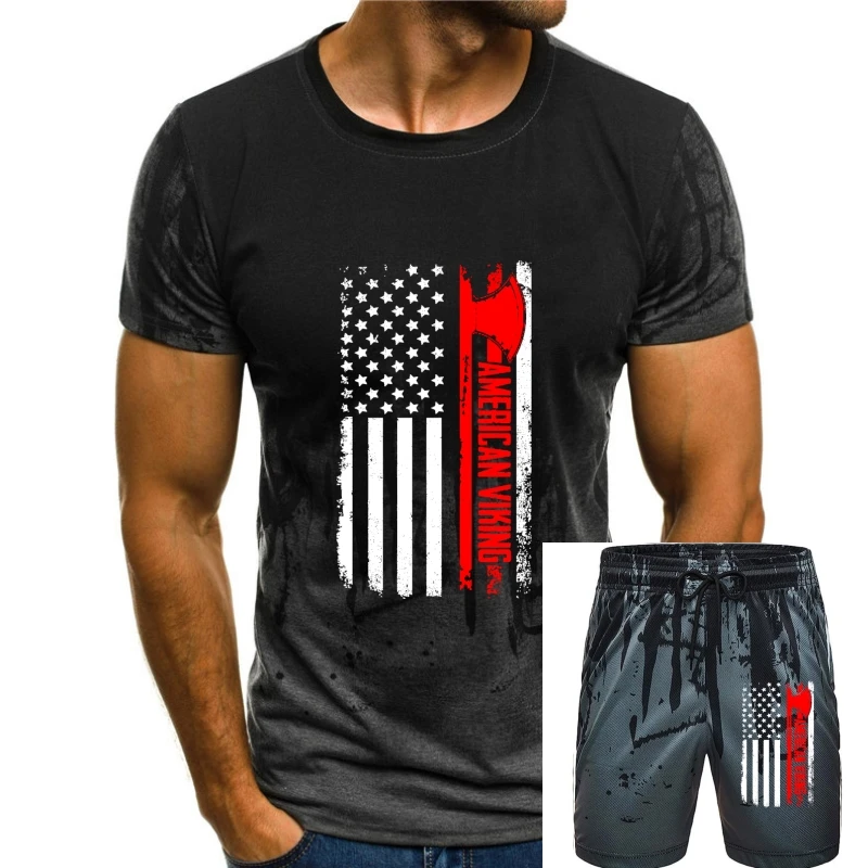 

Mens T Shirts Fashion American Viking Patriotic Axe T Shirt Graphic Victory Tee 100% Cotton Short Sleeve O-Neck Tops Tee Shirts