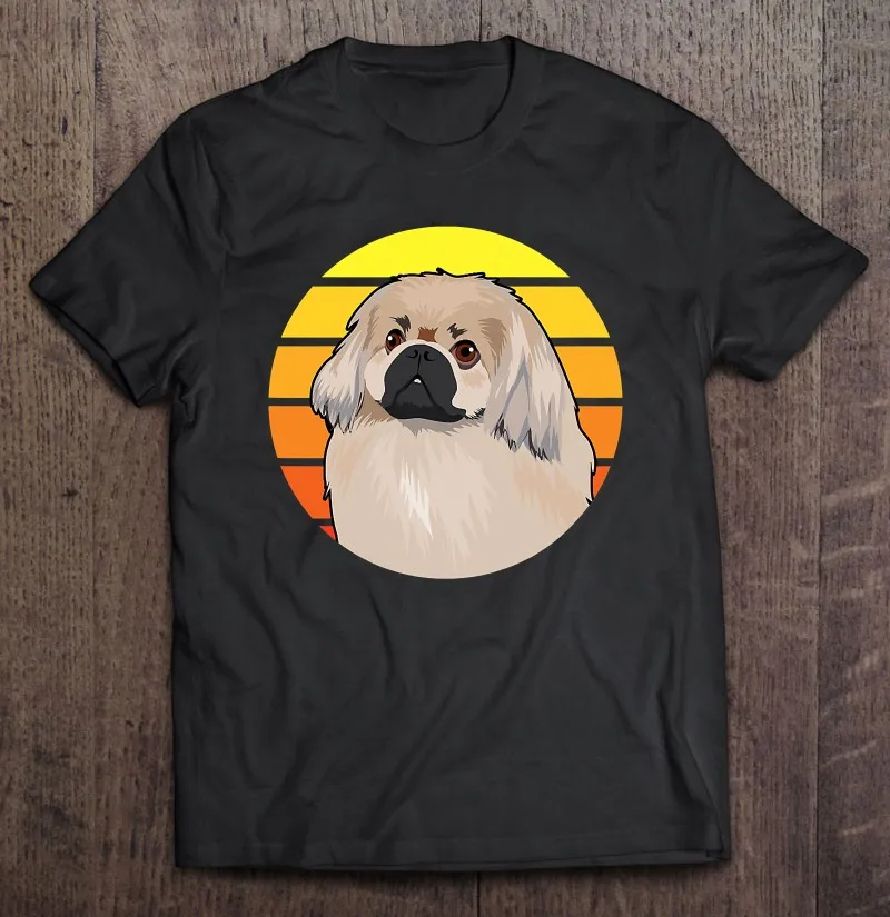 

Футболка с короткими рукавами для влюбленных пар, милая Эстетическая одежда с изображением Пекинской собаки, подарок для влюбленных