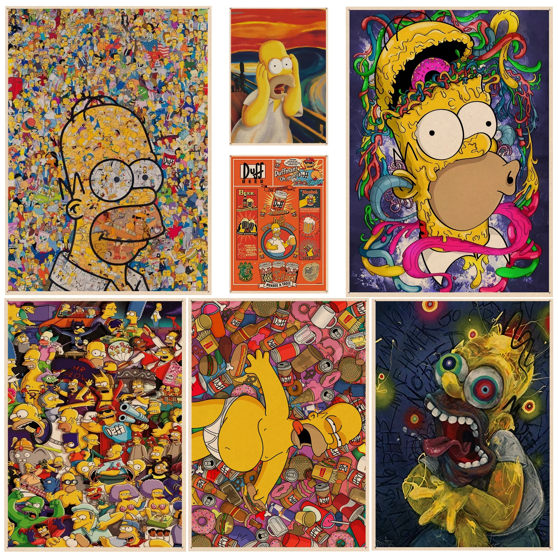 

Disney The Simpsons Movie Posters For Living Room Bar Decoration Home Decor