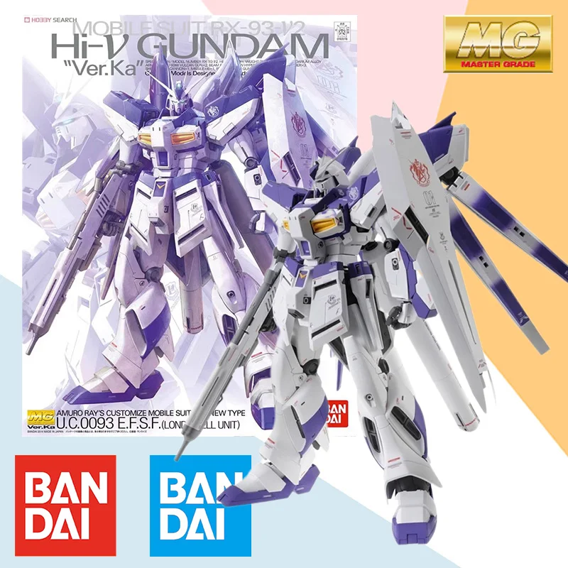 

Bandai оригинальная коробка MG MASTER GRADE 1/100 Hi-v GUNDAM Ver.Ka аниме ActionFigureAssembly Model Kit игрушка подарок для детей