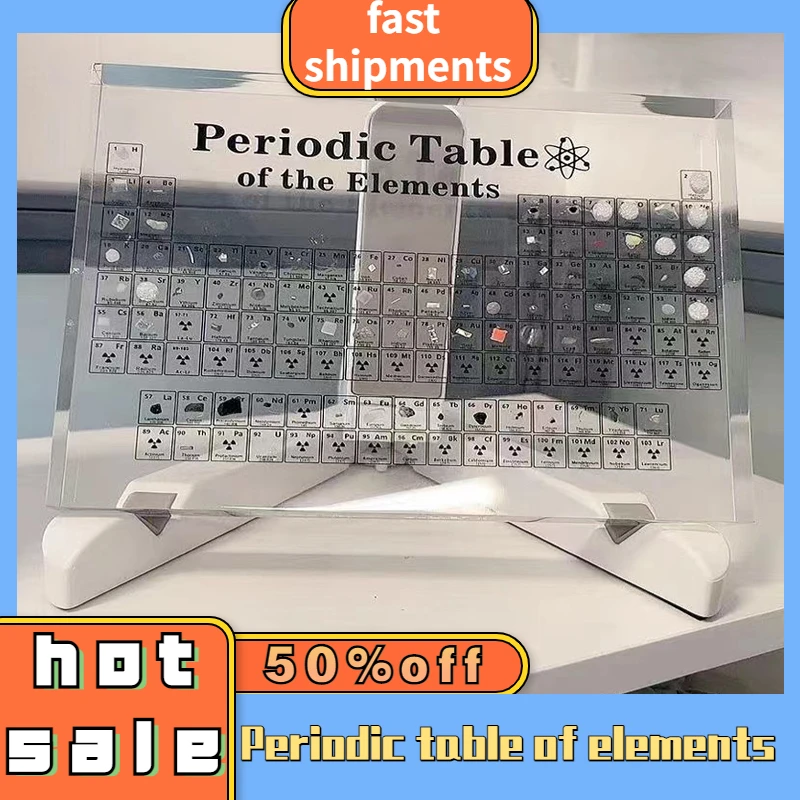 

Periodic Table of Elements Real Elements Physical Specimen Decorations School Study Chemistry Textbook Acrylic School Supplies