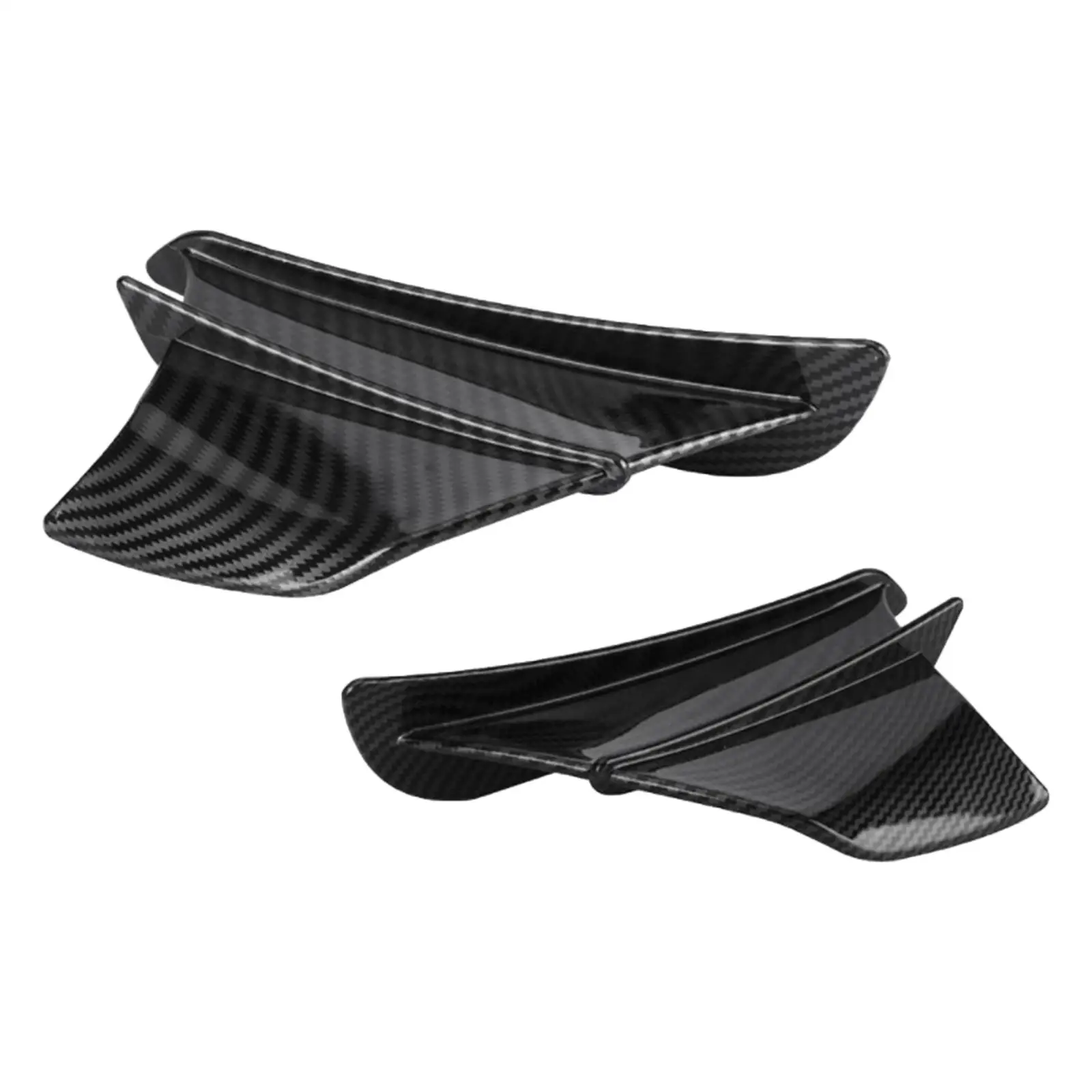 

2Pcs Gloss Carbon Fibre Motorcycle Fixed Wind Wing Universal Fashionable Winglets Aerodynamic Wing Kit Side Stickers