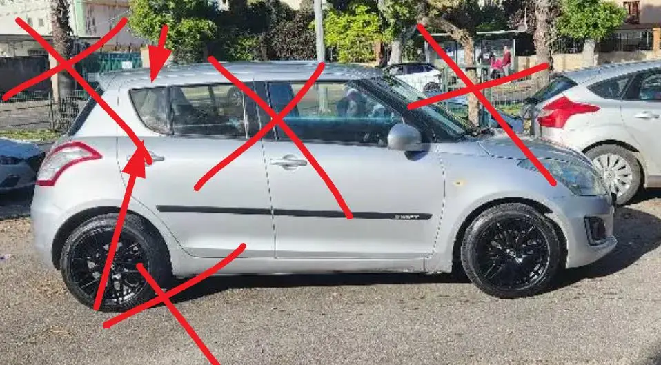 4 шт. Резиновая лента на внутреннее стекло для Suzuki Swift 2006-2012 83851-77J00