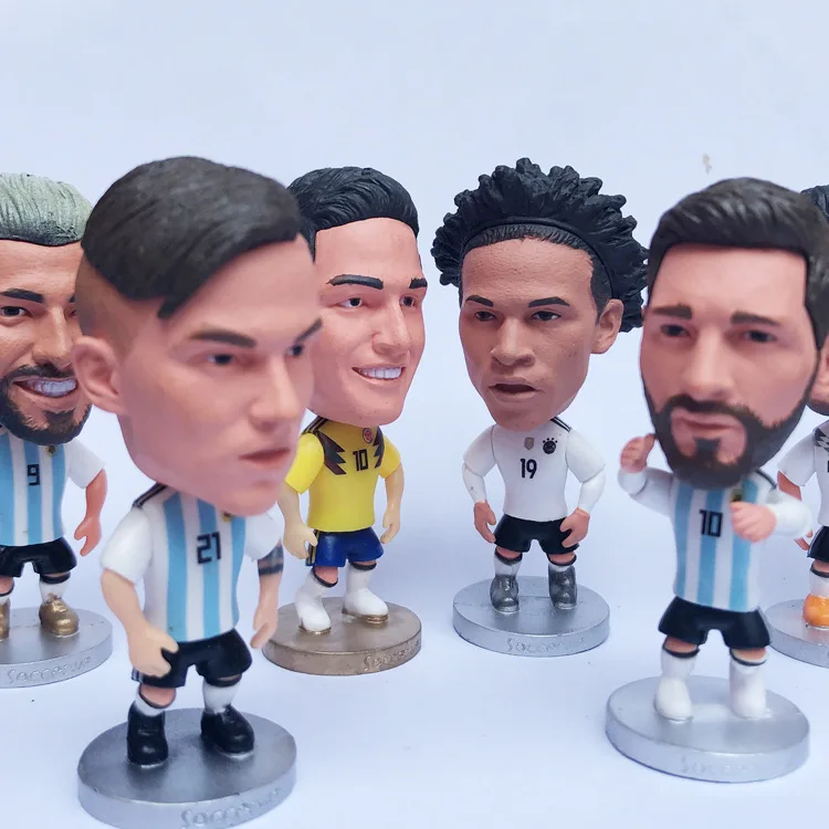 

2.5inch Cartoon Soccer Club Doll Figure Model PVC Football Player Figurines Fans Souvenir Home Decoration Small Christmas Gifts